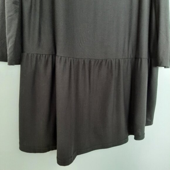 LILY by Firmiana Stretchy Drop Waist Long Sleeve Scoop Neck Dress Black Sz 3X - Picture 9 of 16